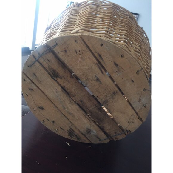 Vintage Carboy Demijohn Wine Wicker Basket Base With Straw Wicker Handles - Picture 6 of 8